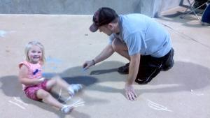 Chris McKinzie Kids chalk artwork
